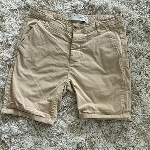 YoungLA Khaki Chino Shorts Classic Fit Stretch Casual